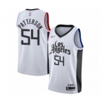 Men's Los Angeles Clippers #54 Patrick Patterson Authentic White Basketball Jersey - 2019-20 City Edition
