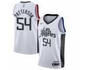 Men's Los Angeles Clippers #54 Patrick Patterson Authentic White Basketball Jersey - 2019-20 City Edition
