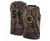 Men's Los Angeles Clippers #54 Patrick Patterson Swingman Camo Realtree Collection Basketball Jersey
