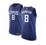 Men's Los Angeles Clippers #8 Moe Harkless Authentic Blue Basketball Jersey - Icon Edition