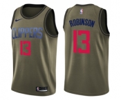 Men's Nike Los Angeles Clippers #13 Jerome Robinson Swingman Green Salute to Service NBA Jersey