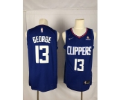 Men's Nike Los Angeles Clippers #13 Paul George Authentic Blue NBA Jersey - Icon Edition