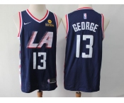 Men's Nike Los Angeles Clippers #13 Paul George Swingman Navy Blue NBA Jersey - City Edition