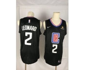Men's Nike Los Angeles Clippers #2 Kawhi Leonard Authentic Black NBA Jersey Statement Edition