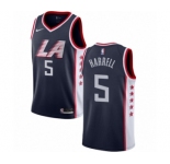 Men's Nike Los Angeles Clippers #5 Montrezl Harrell Authentic Navy Blue NBA Jersey - City Edition