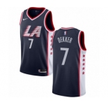 Men's Nike Los Angeles Clippers #7 Sam Dekker Swingman Navy Blue NBA Jersey - City Edition