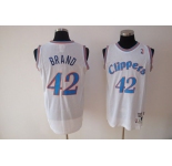 nba los angeles clippers #42 brand white(fans edition)