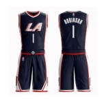 Women's Los Angeles Clippers #1 Jerome Robinson Swingman Navy Blue Basketball Suit Jersey - City Edition