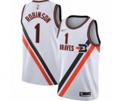 Women's Los Angeles Clippers #1 Jerome Robinson Swingman White Hardwood Classics Finished Basketball Jersey