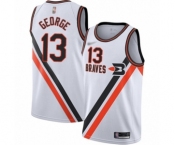 Women's Los Angeles Clippers #13 Paul George Swingman White Hardwood Classics Finished Basketball Jersey