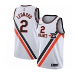 Women's Los Angeles Clippers #2 Kawhi Leonard Swingman White Hardwood Classics Finished Basketball Jersey