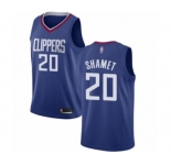 Women's Los Angeles Clippers #20 Landry Shamet Authentic Blue Basketball Jersey - Icon Edition