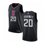 Women's Los Angeles Clippers #20 Landry Shamet Swingman Black Basketball Jersey Statement Edition