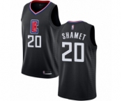 Women's Los Angeles Clippers #20 Landry Shamet Swingman Black Basketball Jersey Statement Edition