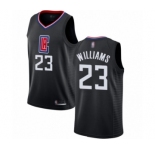 Women's Los Angeles Clippers #23 Lou Williams Swingman Black Basketball Jersey Statement Edition