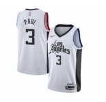 Women's Los Angeles Clippers #3 Chris Paul Swingman White Basketball Jersey - 2019-20 City Edition