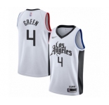 Women's Los Angeles Clippers #4 JaMychal Green Swingman White Basketball Jersey - 2019-20 City Edition