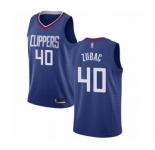 Women's Los Angeles Clippers #40 Ivica Zubac Authentic Blue Basketball Jersey - Icon Edition
