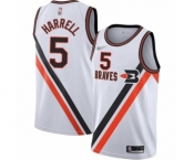 Women's Los Angeles Clippers #5 Montrezl Harrell Swingman White Hardwood Classics Finished Basketball Jersey