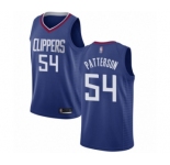 Women's Los Angeles Clippers #54 Patrick Patterson Authentic Blue Basketball Jersey - Icon Edition