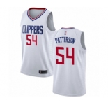 Women's Los Angeles Clippers #54 Patrick Patterson Authentic White Basketball Jersey - Association Edition
