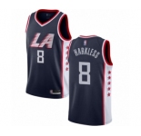 Women's Los Angeles Clippers #8 Moe Harkless Swingman Navy Blue Basketball Jersey - City Edition