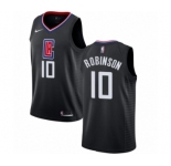 Women's Nike Los Angeles Clippers #10 Jerome Robinson Authentic Black NBA Jersey Statement Edition