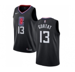 Women's Nike Los Angeles Clippers #13 Marcin Gortat Authentic Black NBA Jersey Statement Edition