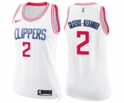 Women's Nike Los Angeles Clippers #2 Shai Gilgeous-Alexander Swingman White Pink Fashion NBA Jersey