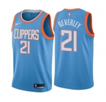 Women's Nike Los Angeles Clippers #21 Patrick Beverley Swingman Blue NBA Jersey - City Edition
