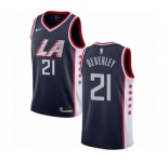 Women's Nike Los Angeles Clippers #21 Patrick Beverley Swingman Navy Blue NBA Jersey - City Edition