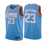 Women's Nike Los Angeles Clippers #23 Louis Williams Swingman Blue NBA Jersey - City Edition