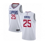 Women's Nike Los Angeles Clippers #25 Austin Rivers Authentic White NBA Jersey - Association Edition