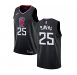 Women's Nike Los Angeles Clippers #25 Austin Rivers Swingman Black Alternate NBA Jersey Statement Edition