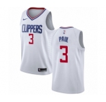 Women's Nike Los Angeles Clippers #3 Chris Paul Authentic White NBA Jersey - Association Edition
