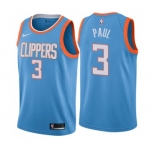 Women's Nike Los Angeles Clippers #3 Chris Paul Swingman Blue NBA Jersey - City Edition