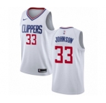 Women's Nike Los Angeles Clippers #33 Wesley Johnson Authentic White NBA Jersey - Association Edition