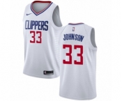 Women's Nike Los Angeles Clippers #33 Wesley Johnson Authentic White NBA Jersey - Association Edition