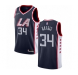 Women's Nike Los Angeles Clippers #34 Tobias Harris Swingman Navy Blue NBA Jersey - City Edition