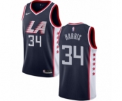 Women's Nike Los Angeles Clippers #34 Tobias Harris Swingman Navy Blue NBA Jersey - City Edition