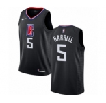 Women's Nike Los Angeles Clippers #5 Montrezl Harrell Authentic Black NBA Jersey Statement Edition