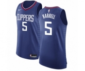 Women's Nike Los Angeles Clippers #5 Montrezl Harrell Authentic Blue NBA Jersey - Icon Edition