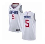 Women's Nike Los Angeles Clippers #5 Montrezl Harrell Authentic White NBA Jersey - Association Edition