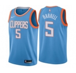 Women's Nike Los Angeles Clippers #5 Montrezl Harrell Swingman Blue NBA Jersey - City Edition
