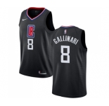 Women's Nike Los Angeles Clippers #8 Danilo Gallinari Authentic Black Alternate NBA Jersey Statement Edition