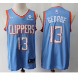 Youth Nike Los Angeles Clippers #13 Paul George Swingman Blue NBA Jersey - City Edition