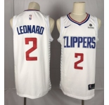 Youth Nike Los Angeles Clippers #2 Kawhi Leonard Swingman White NBA Jersey - Association Editionn