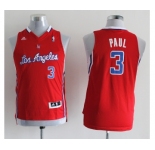 youth nba los angeles clippers #3 paul red(revolution 30 swingman)