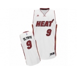 Men Adidas Miami Heat #9 Kelly Olynyk Swingman White Home NBA Jersey