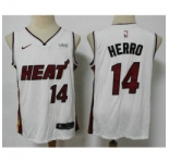 Men Miami Heat #14 Tyler Herro White 2021 Nike Swingman Stitched NBA Jersey With The NEW Sponsor Logo